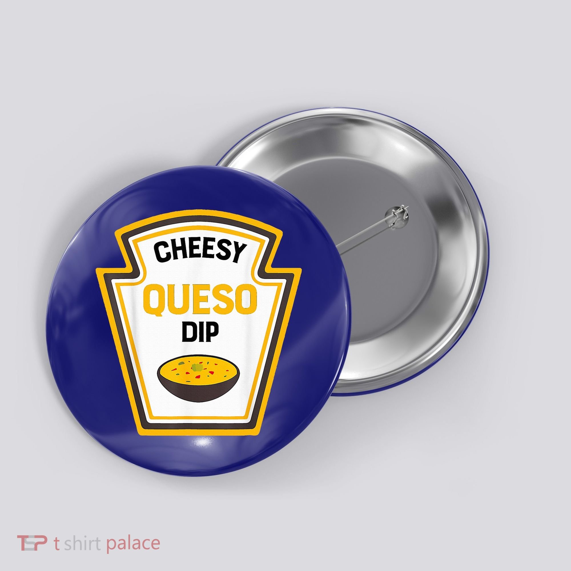 Funny Group Condiments Halloween Costume Cheesy Queso Dip Button