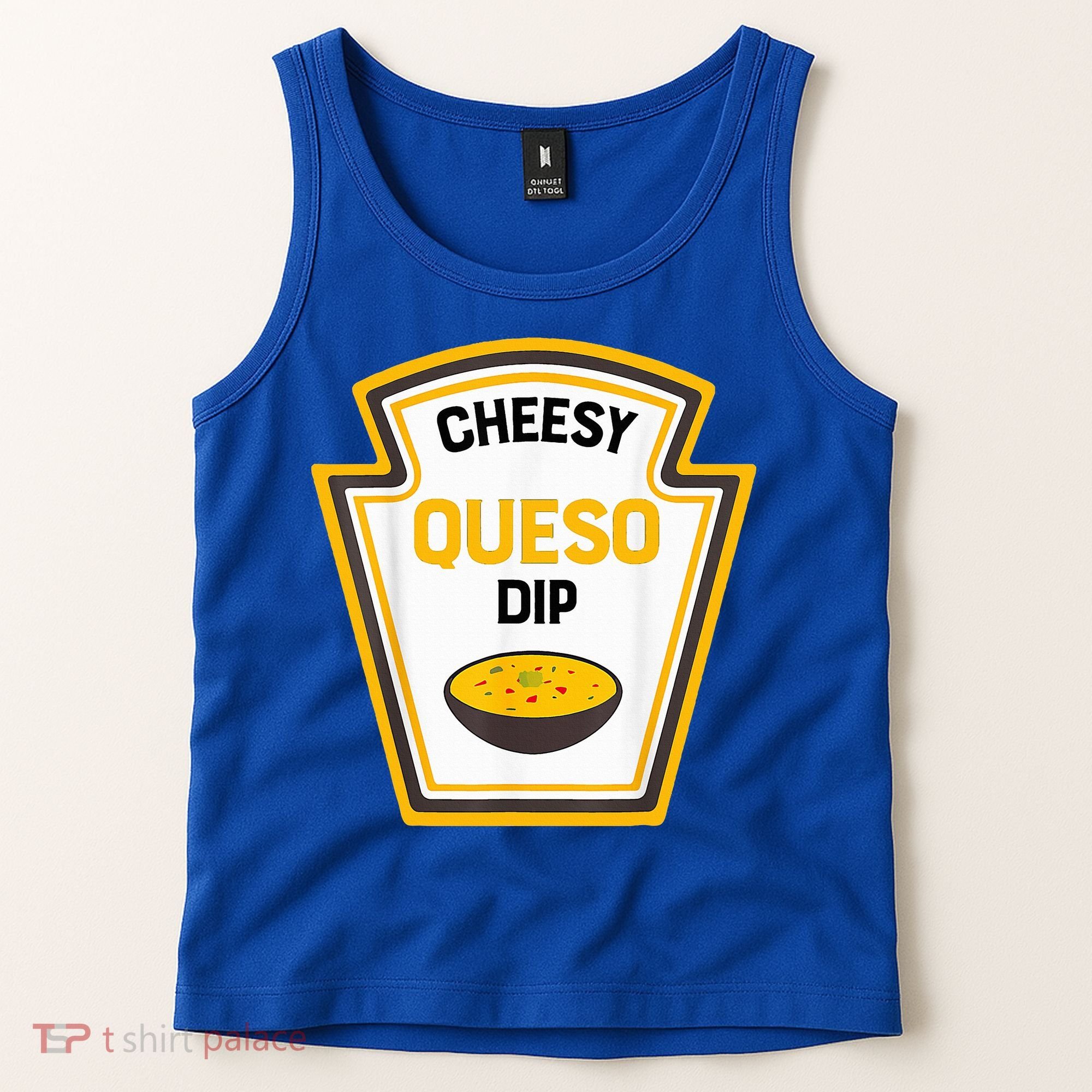 Funny Group Condiments Halloween Costume Cheesy Queso Dip Tank Top