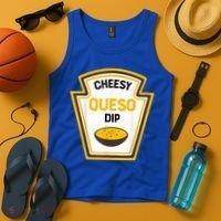 Funny Group Condiments Halloween Costume Cheesy Queso Dip Tank Top thumb 4