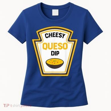 Funny Group Condiments Halloween Costume Cheesy Queso Dip Women's T-Shirt