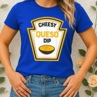 Funny Group Condiments Halloween Costume Cheesy Queso Dip Women's T-Shirt thumb 2