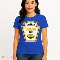 Funny Group Condiments Halloween Costume Cheesy Queso Dip Women's T-Shirt thumb 4