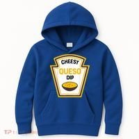 Funny Group Condiments Halloween Costume Cheesy Queso Dip Kids Hoodie thumb 0