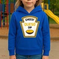 Funny Group Condiments Halloween Costume Cheesy Queso Dip Kids Hoodie thumb 3