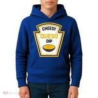 Funny Group Condiments Halloween Costume Cheesy Queso Dip Kids Hoodie thumb 4