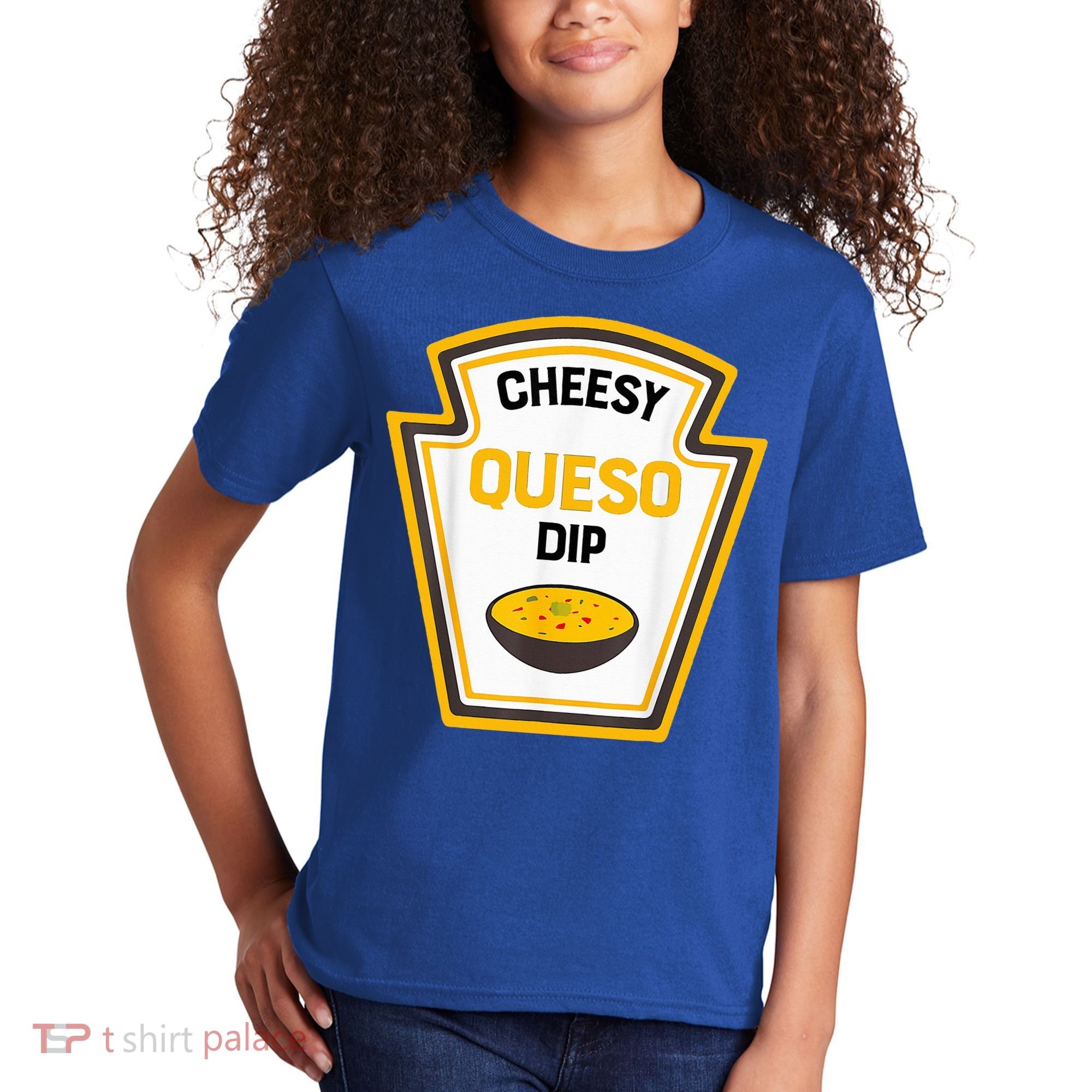 Funny Group Condiments Halloween Costume Cheesy Queso Dip Kids T-Shirt
