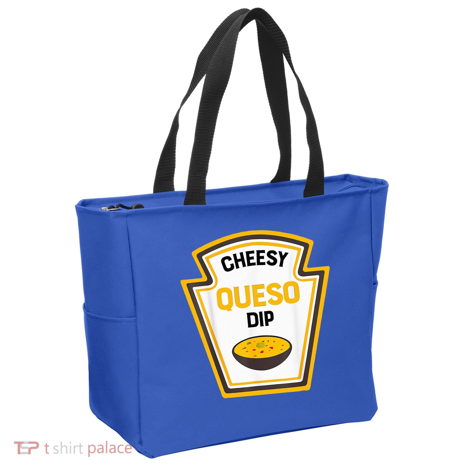 Funny Group Condiments Halloween Costume Cheesy Queso Dip Tote Bag
