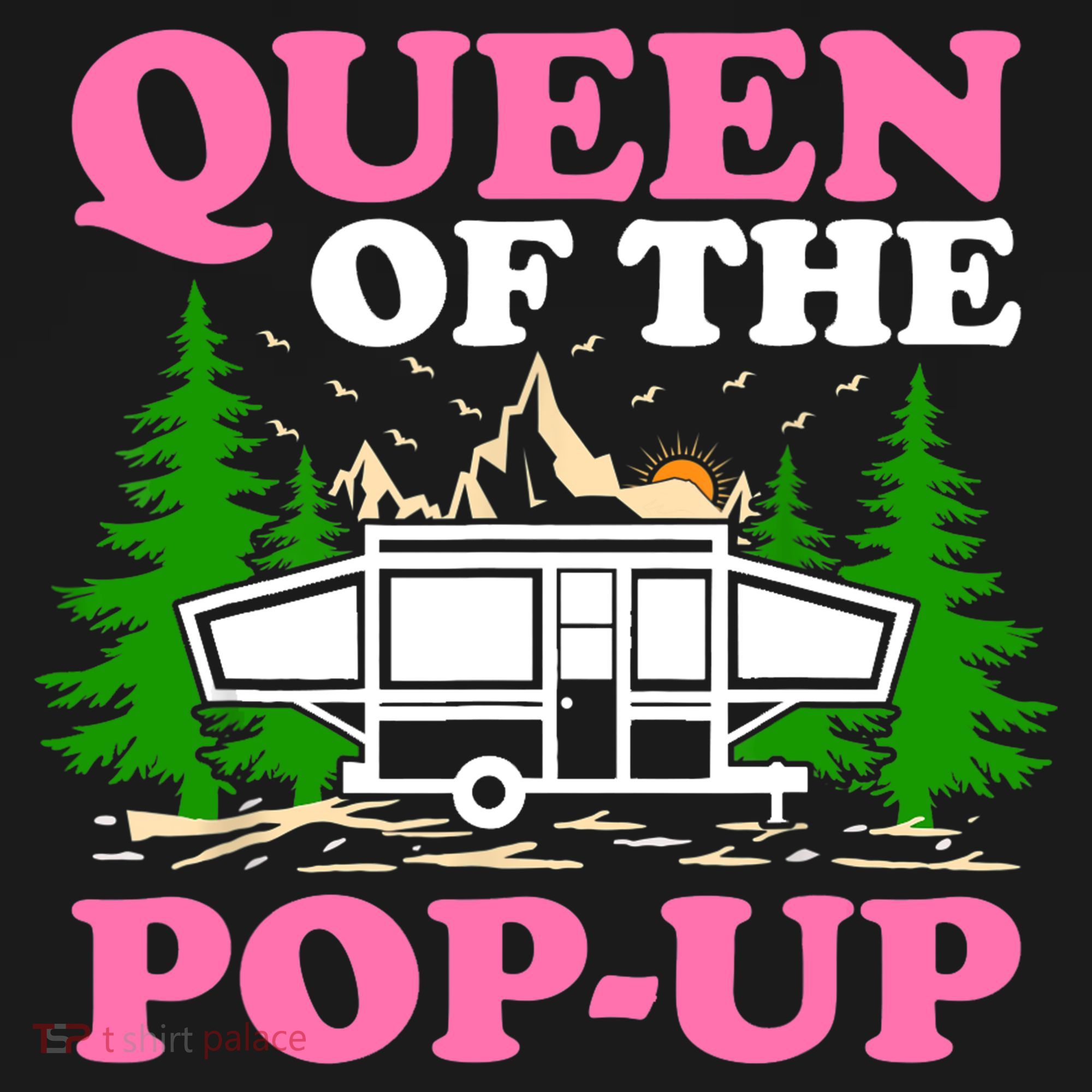 Funny Gift Camping Queen Of The Pop Up Camper Gift Bucket Hat