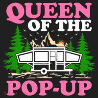 Funny Gift Camping Queen Of The Pop Up Camper Gift Beanie thumb 2