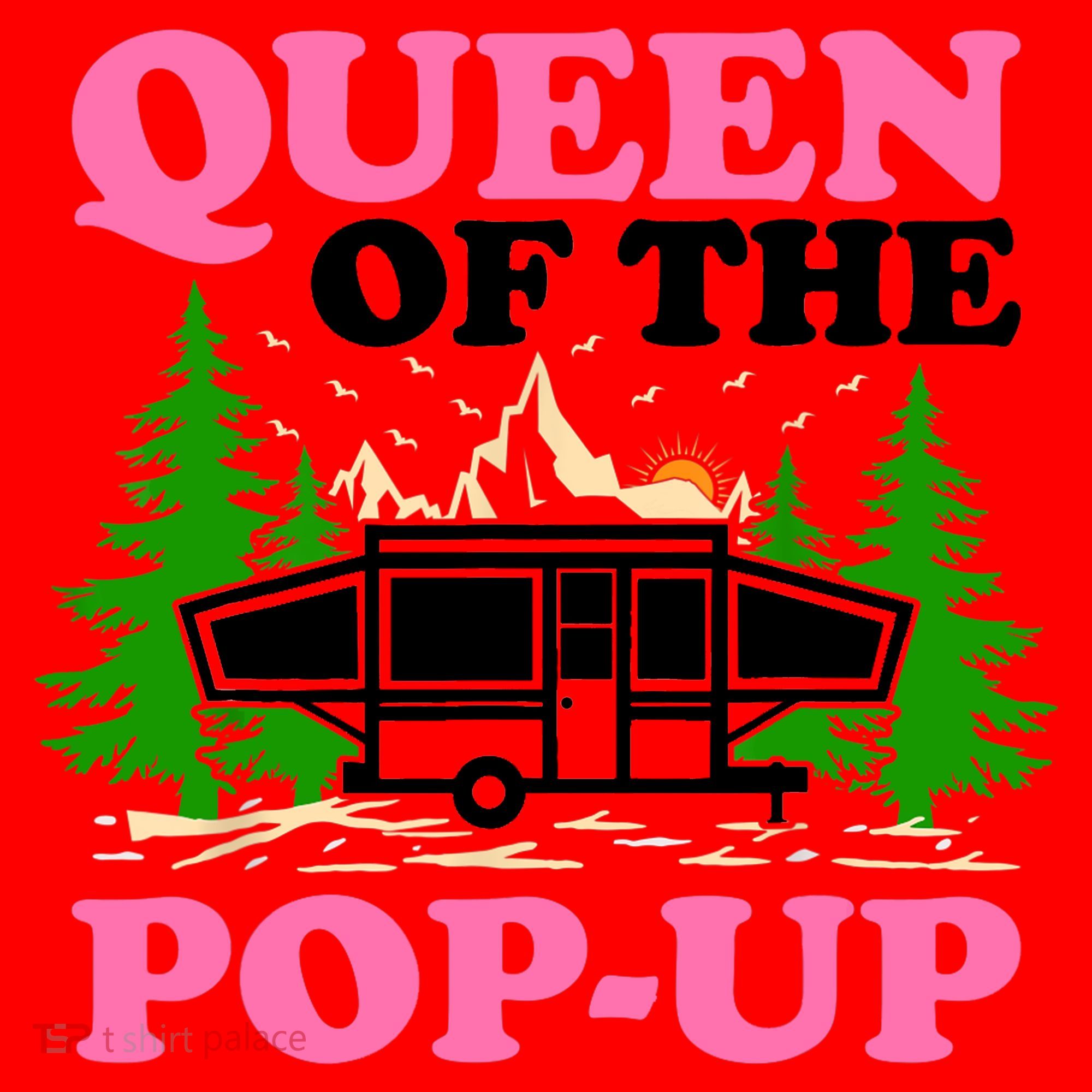 Funny Gift Camping Queen Of The Pop Up Camper Gift Santa Hat