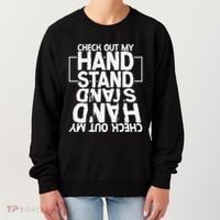 Funny Gymnastics Check Out My Handstand Acrobat Women's Sweatshirt thumb 0