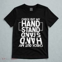 Funny Gymnastics Check Out My Handstand Acrobat T-Shirt thumb 5