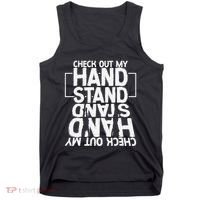 Funny Gymnastics Check Out My Handstand Acrobat Tank Top thumb 0