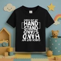 Funny Gymnastics Check Out My Handstand Acrobat Toddler T-Shirt thumb 3