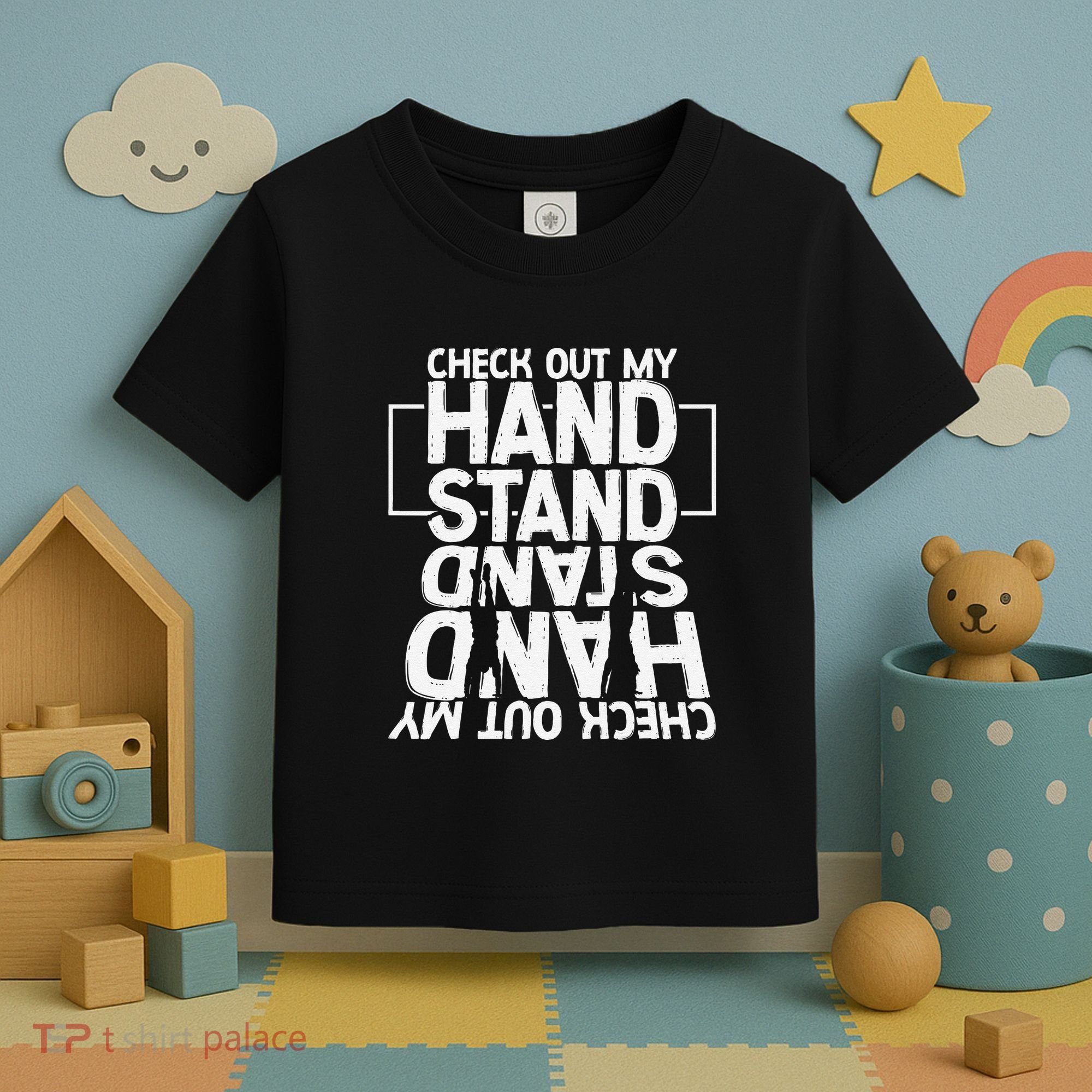 Funny Gymnastics Check Out My Handstand Acrobat Toddler T-Shirt