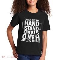 Funny Gymnastics Check Out My Handstand Acrobat Kids T-Shirt thumb 2