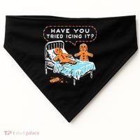 Funny Gingerbread Christmas Have You Tried Icing It USA-Made Doggie Bandana thumb 0