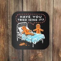 Funny Gingerbread Christmas Have You Tried Icing It Coaster thumb 0