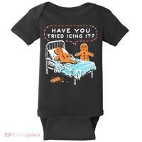 Funny Gingerbread Christmas Have You Tried Icing It Baby Bodysuit thumb 0