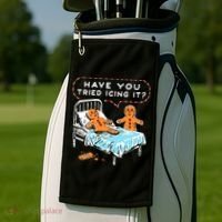 Funny Gingerbread Christmas Have You Tried Icing It Golf Towel thumb 2