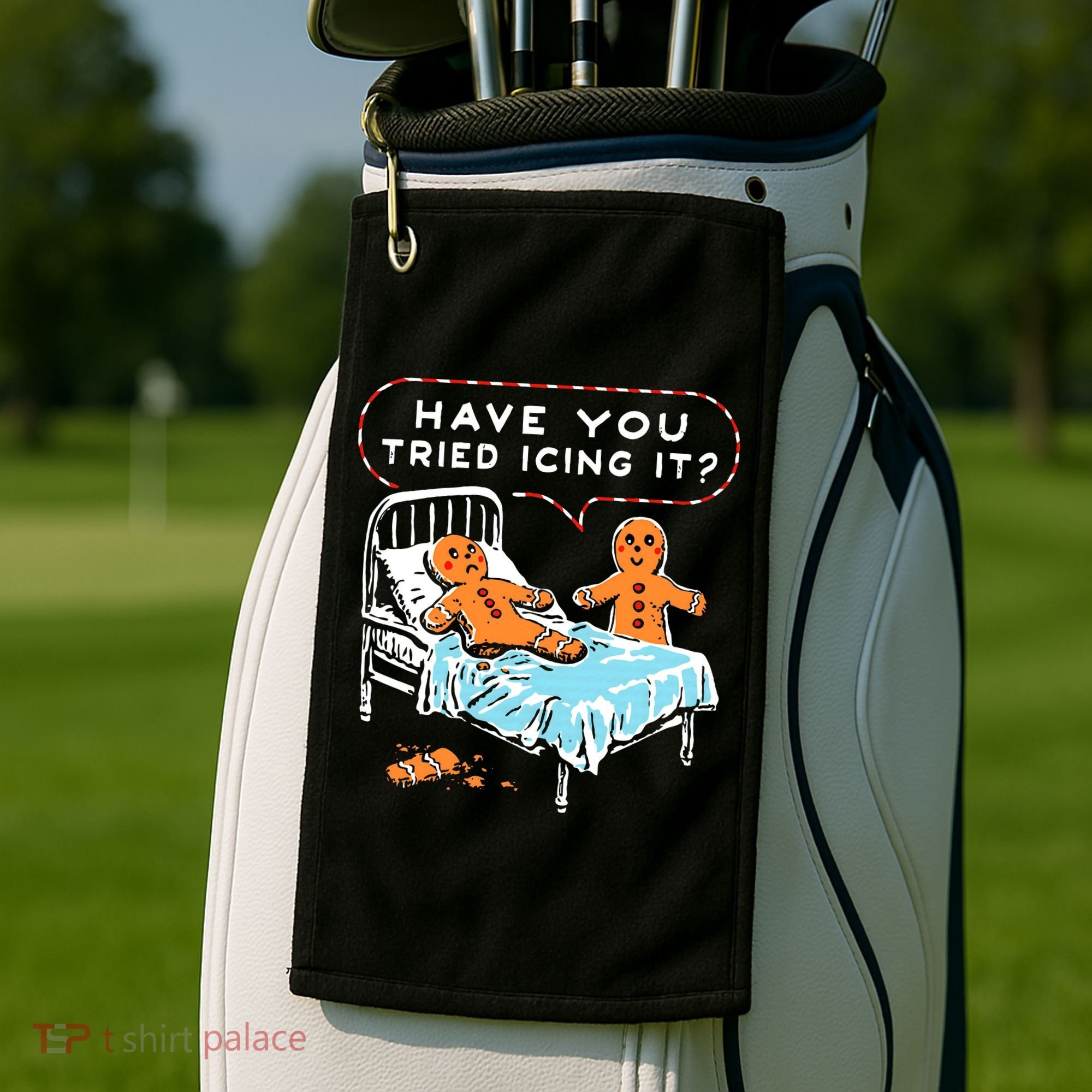 Funny Gingerbread Christmas Have You Tried Icing It Golf Towel