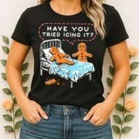 Funny Gingerbread Christmas Have You Tried Icing It Women's T-Shirt thumb 2