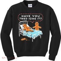 Funny Gingerbread Christmas Have You Tried Icing It Kids Sweatshirt thumb 0