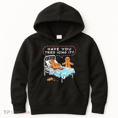 Funny Gingerbread Christmas Have You Tried Icing It Kids Hoodie