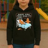 Funny Gingerbread Christmas Have You Tried Icing It Kids Hoodie thumb 3