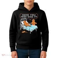 Funny Gingerbread Christmas Have You Tried Icing It Kids Hoodie thumb 4