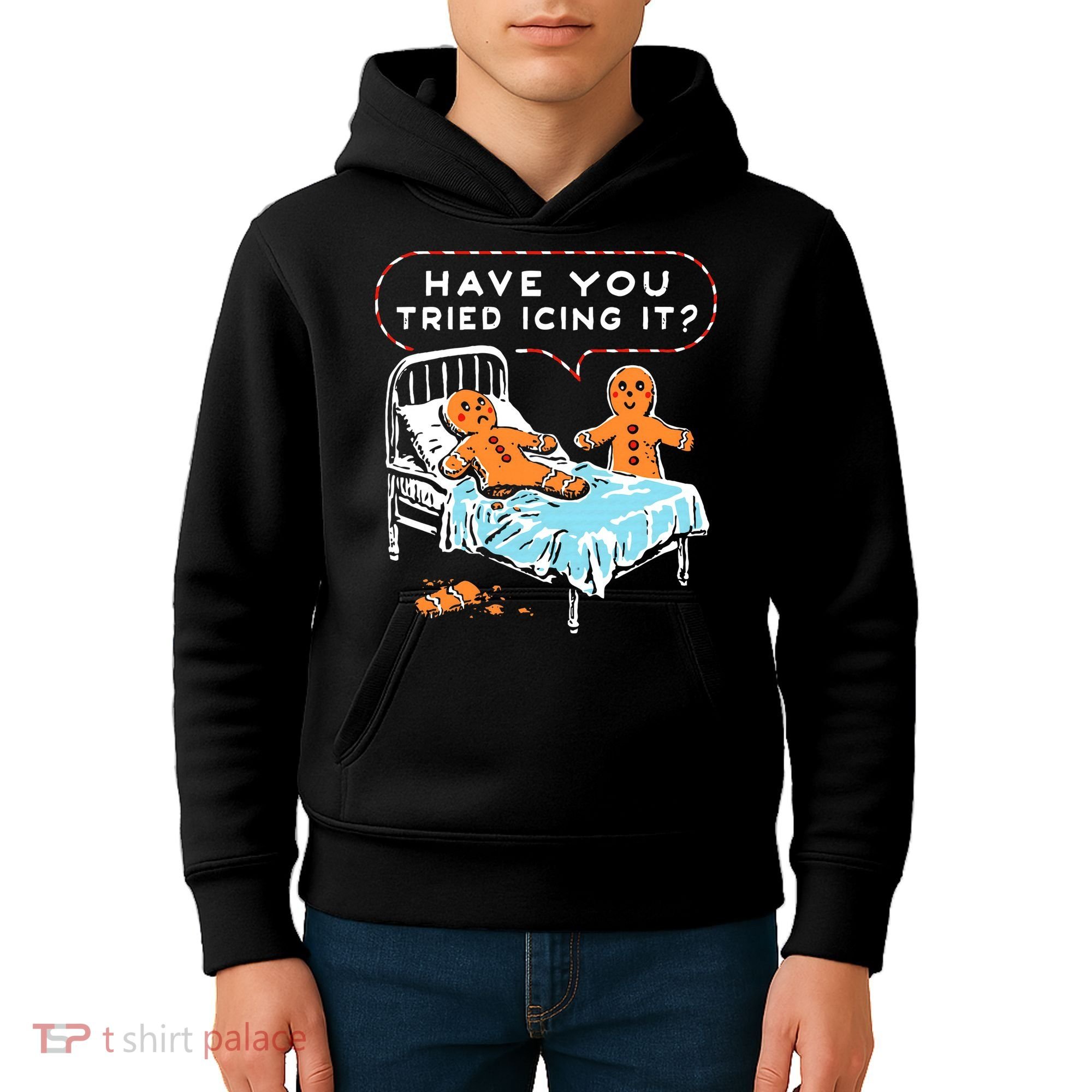 Funny Gingerbread Christmas Have You Tried Icing It Kids Hoodie