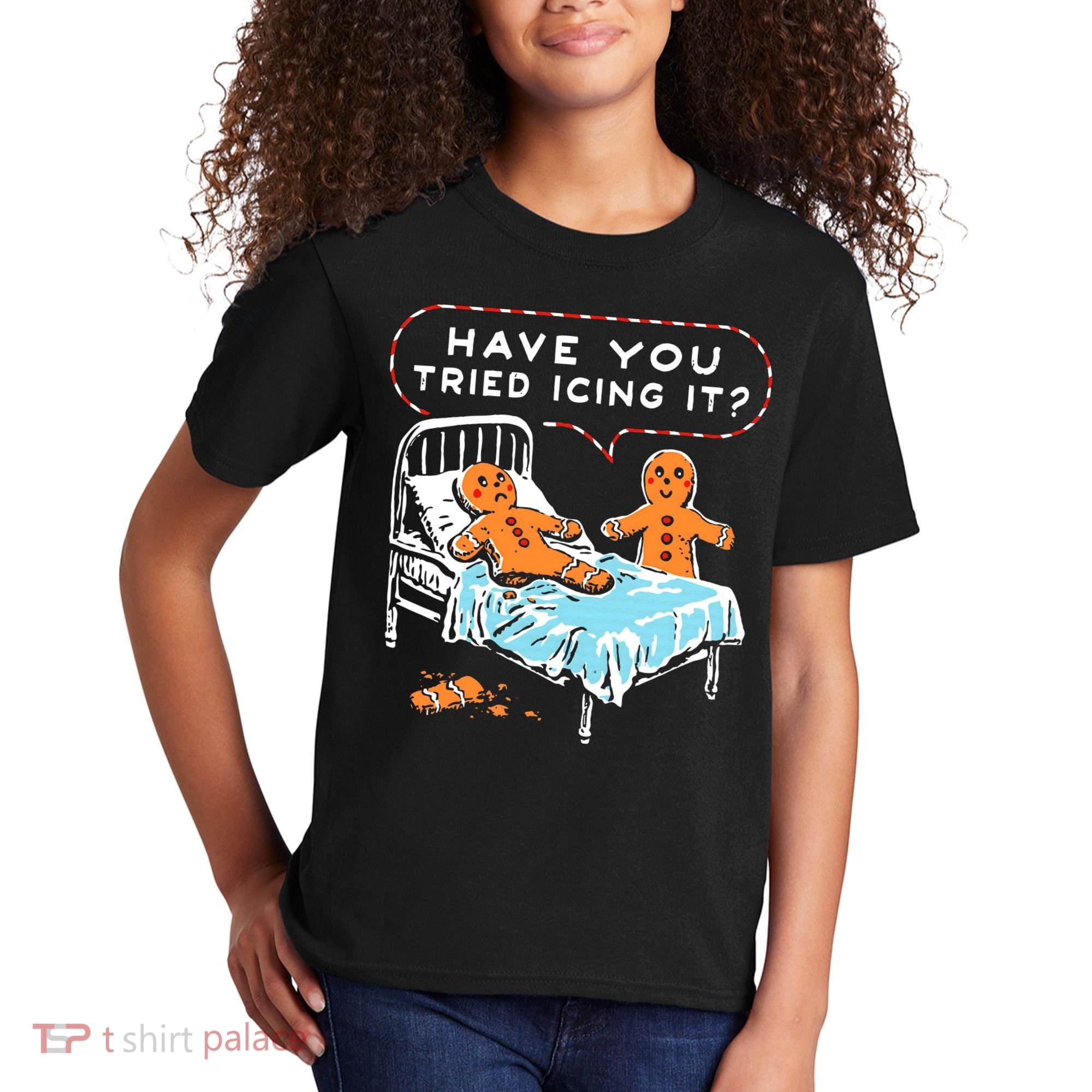 Funny Gingerbread Christmas Have You Tried Icing It Kids T-Shirt