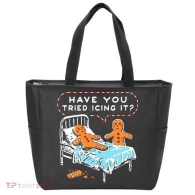 Funny Gingerbread Christmas Have You Tried Icing It Tote Bag