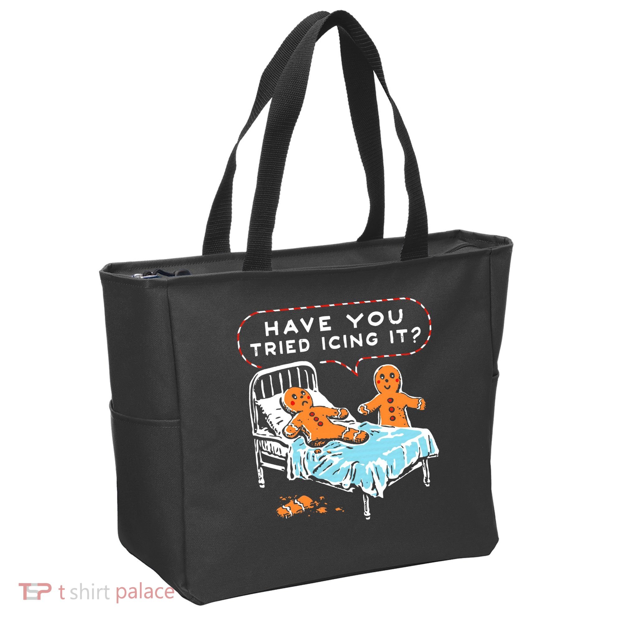 Funny Gingerbread Christmas Have You Tried Icing It Tote Bag
