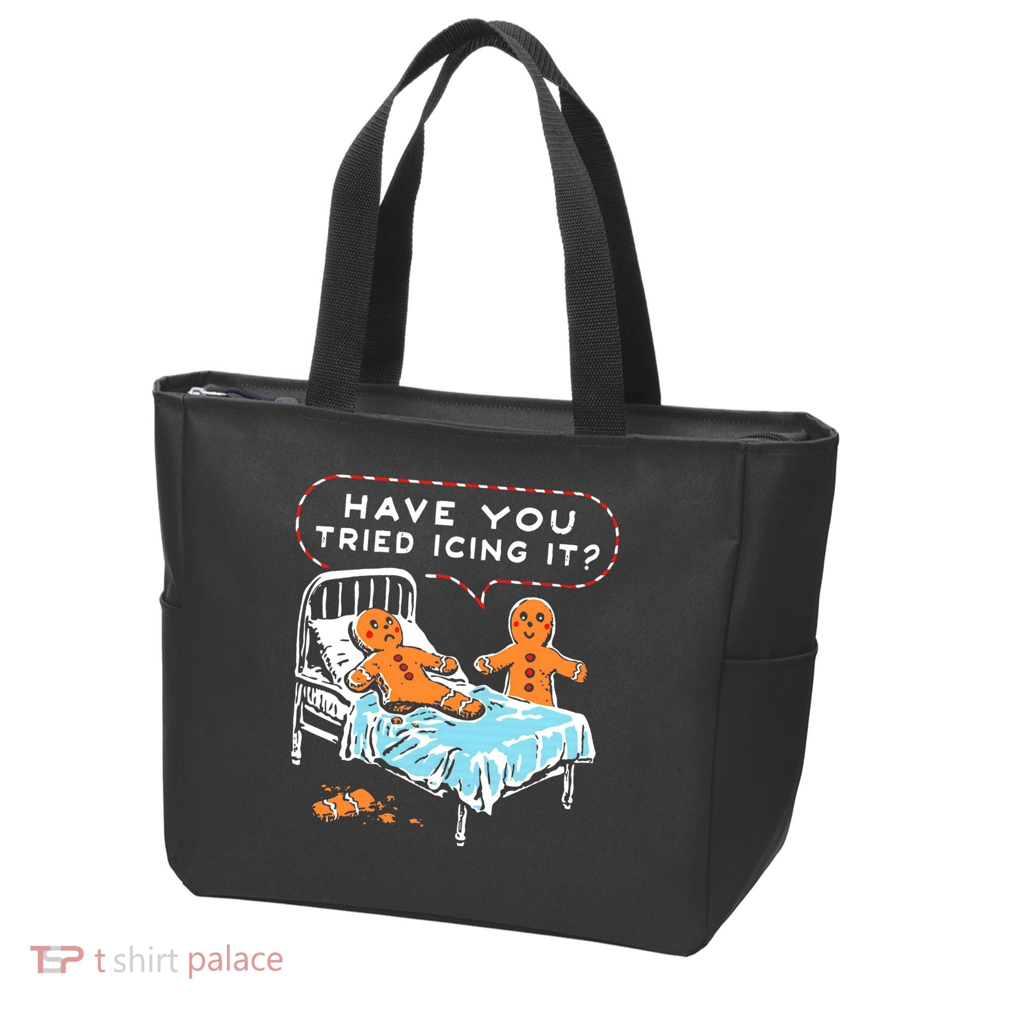 Funny Gingerbread Christmas Have You Tried Icing It Tote Bag