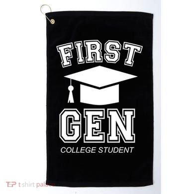 First Generation College Student Grad University Graduate Gift Golf Towel