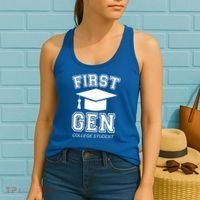 First Generation College Student Grad University Graduate Gift Women's Tank Top thumb 2
