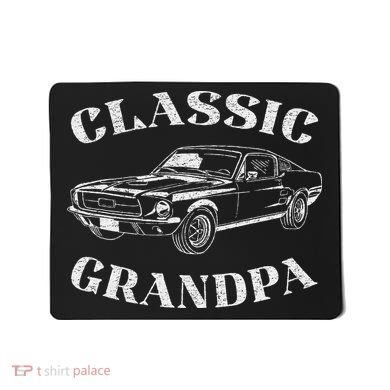 Funny Grandpa Classic Car Mousepad