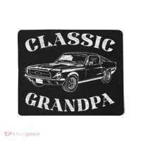 Funny Grandpa Classic Car Mousepad thumb 0