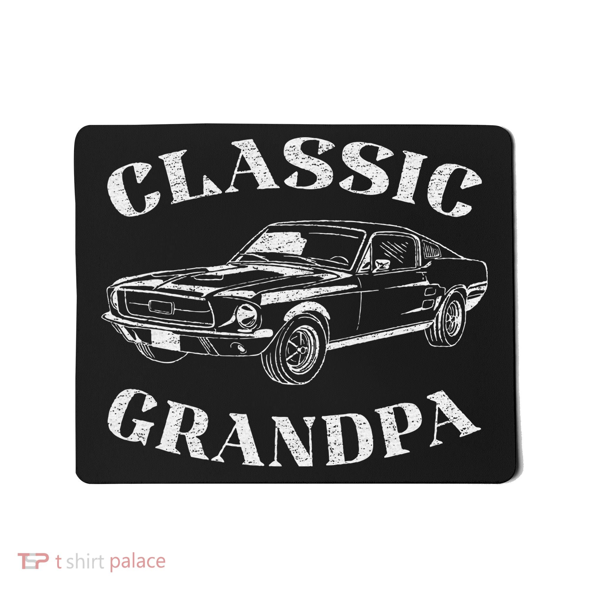 Funny Grandpa Classic Car Mousepad