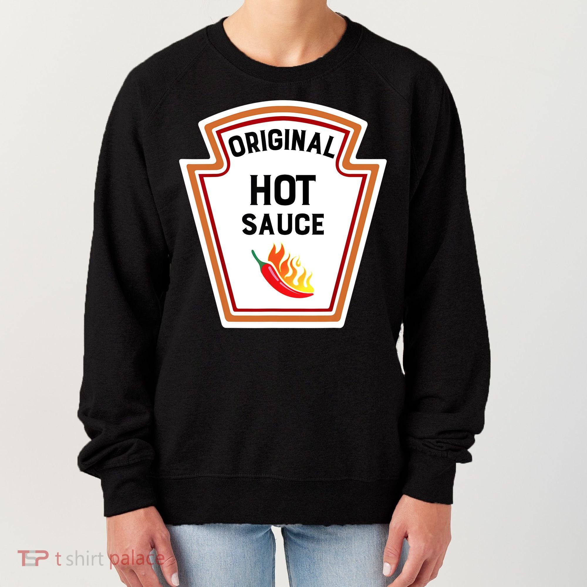Funny Group Condiments Halloween Costume Original Hot Sauce Women's Sweatshirt