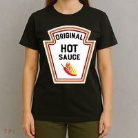 Funny Group Condiments Halloween Costume Original Hot Sauce T-Shirt thumb 4