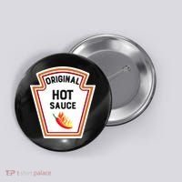 Funny Group Condiments Halloween Costume Original Hot Sauce Button thumb 0