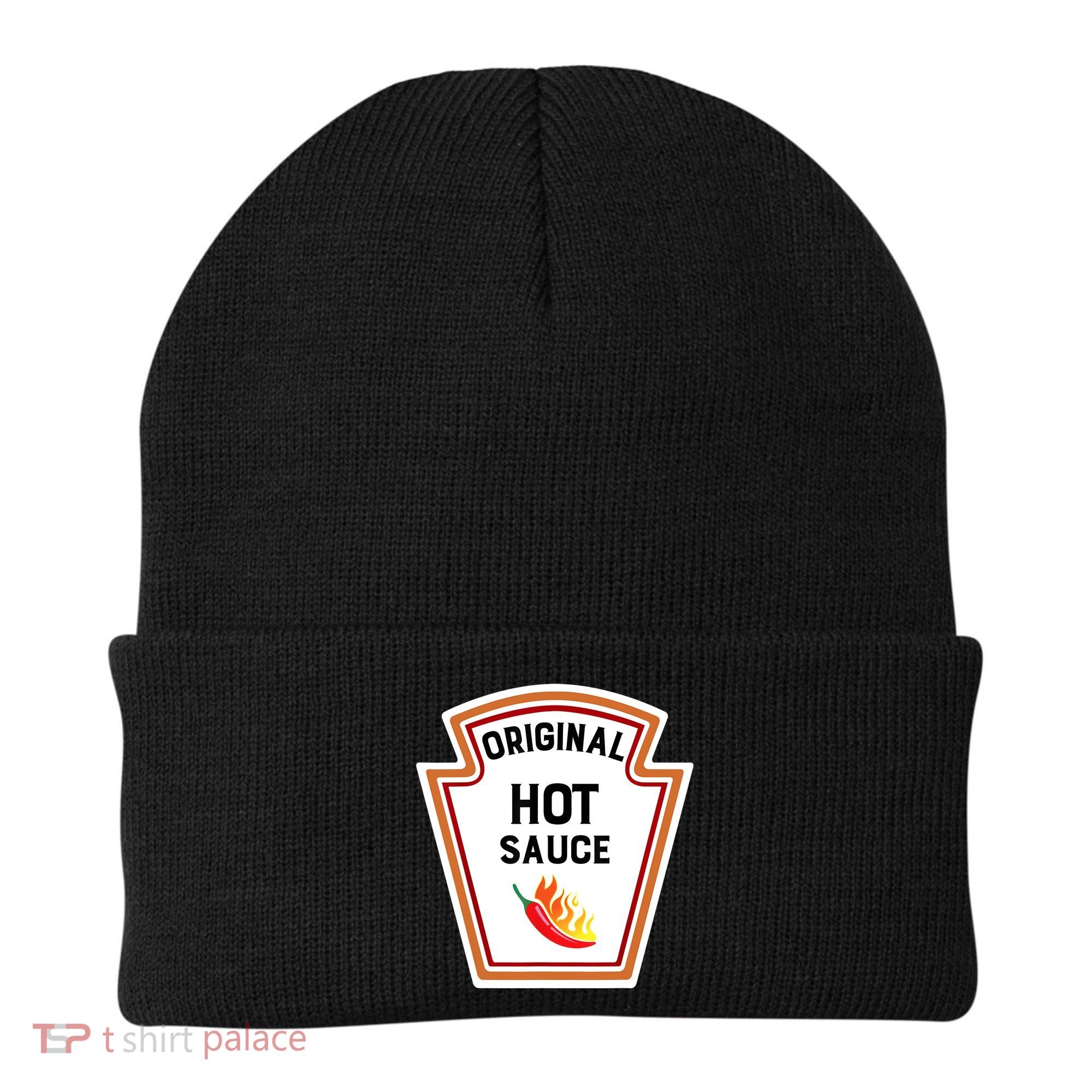 Funny Group Condiments Halloween Costume Original Hot Sauce Beanie