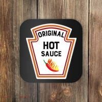 Funny Group Condiments Halloween Costume Original Hot Sauce Coaster thumb 0