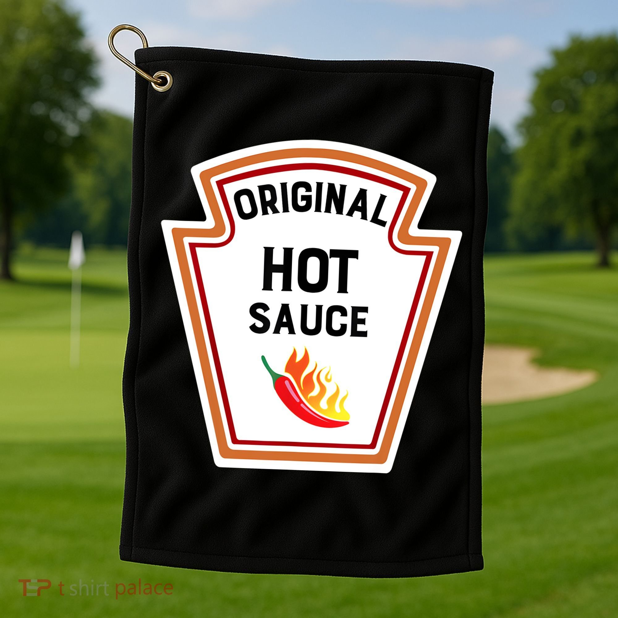 Funny Group Condiments Halloween Costume Original Hot Sauce Golf Towel
