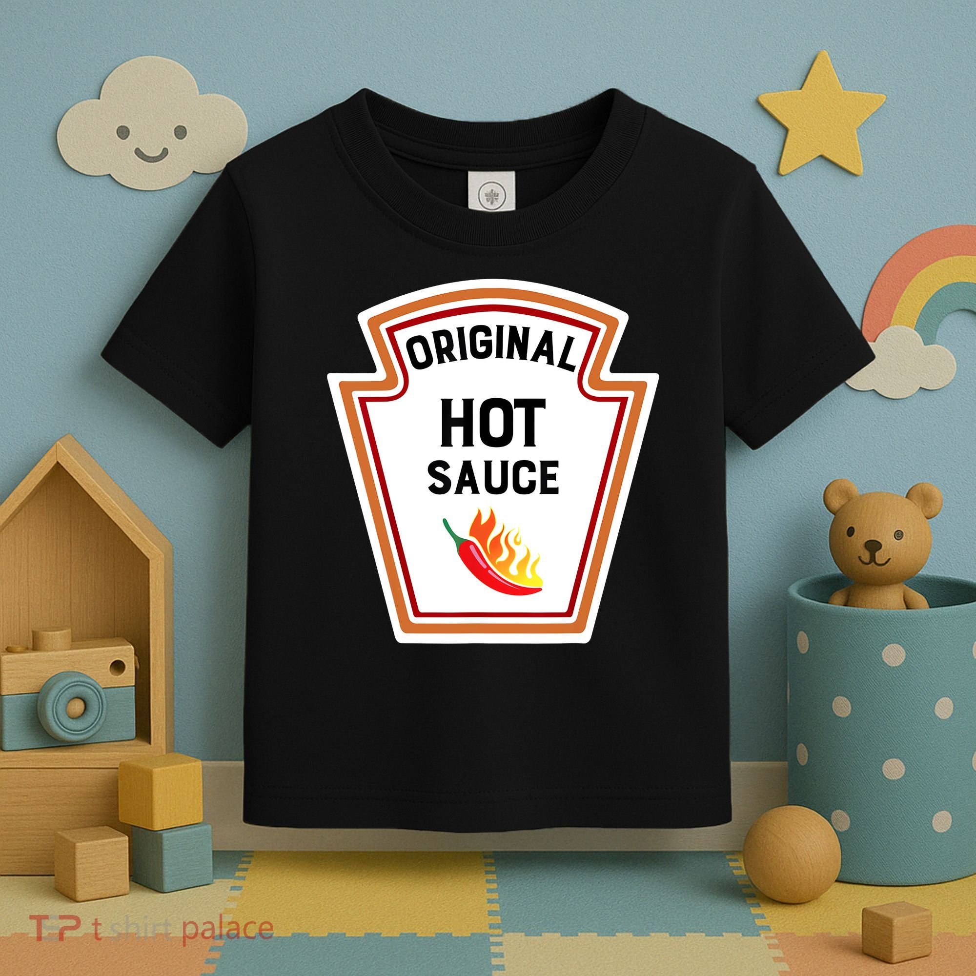 Funny Group Condiments Halloween Costume Original Hot Sauce Toddler T-Shirt
