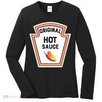 Funny Group Condiments Halloween Costume Original Hot Sauce Women's Long Sleeve Shirt thumb 0