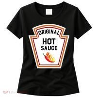 Funny Group Condiments Halloween Costume Original Hot Sauce Women's T-Shirt thumb 0