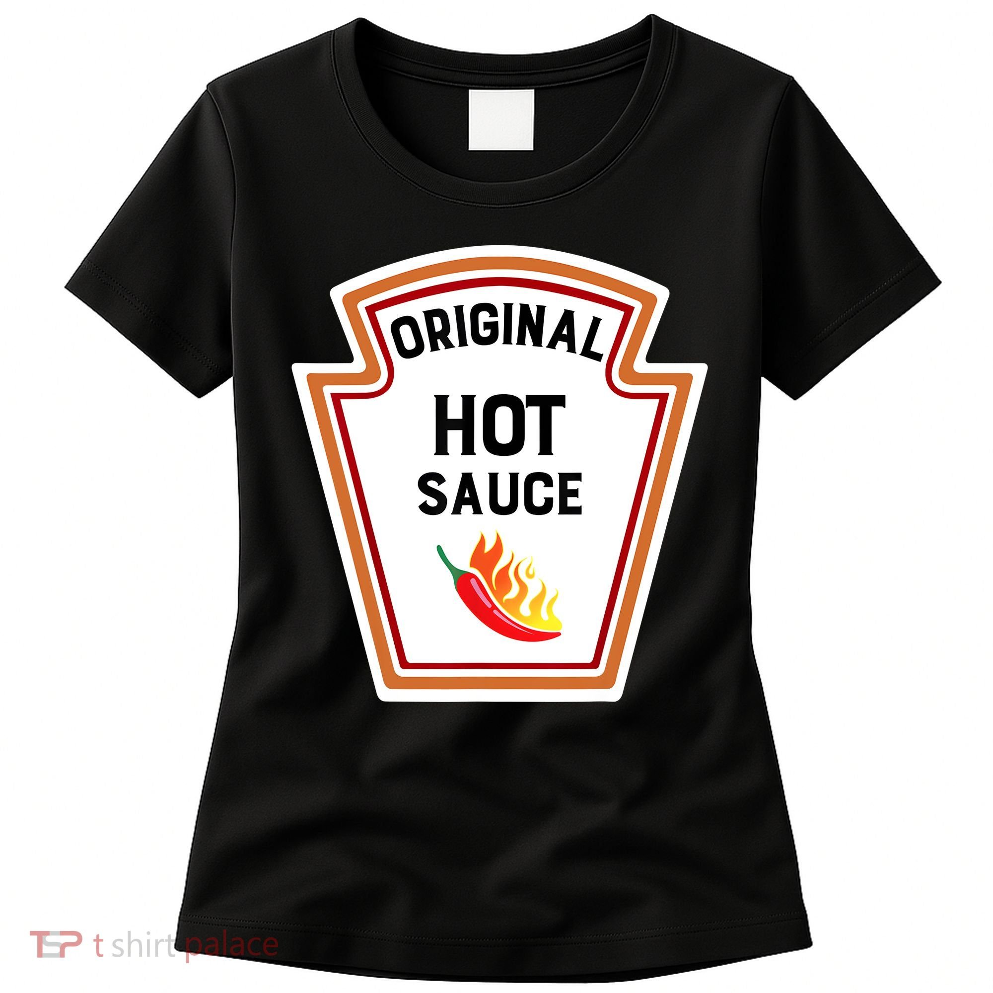 Funny Group Condiments Halloween Costume Original Hot Sauce Women's T-Shirt